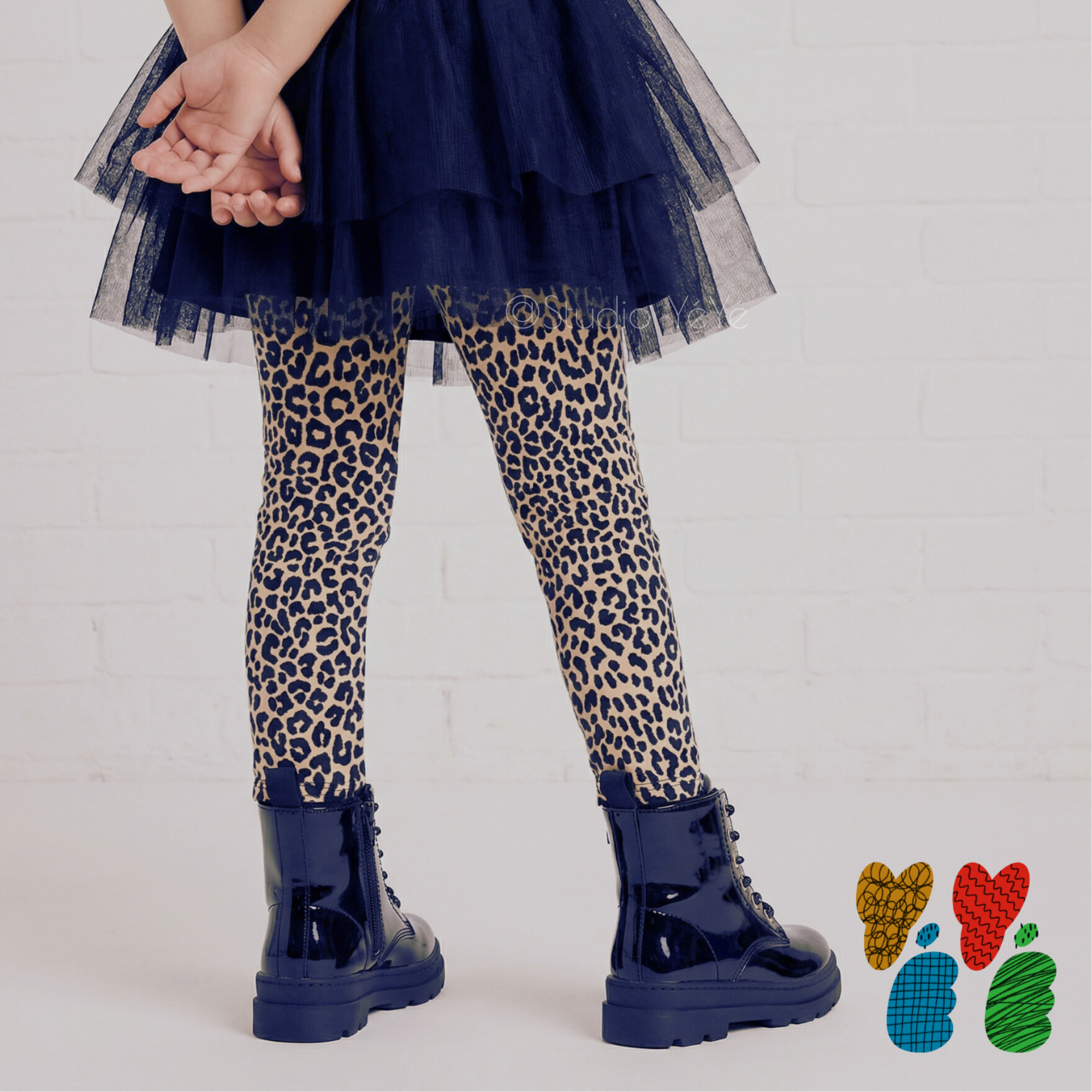 Leopard Lover KIDS Leggings - BONE BEIGE