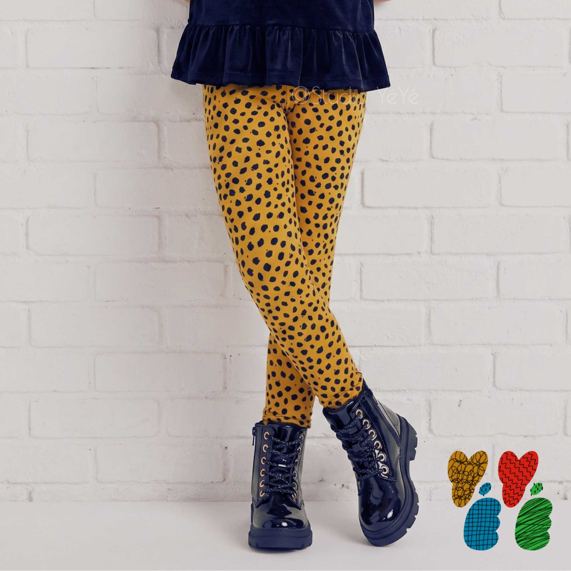 Cheetah Girl KIDS Leggings - MUSTARD