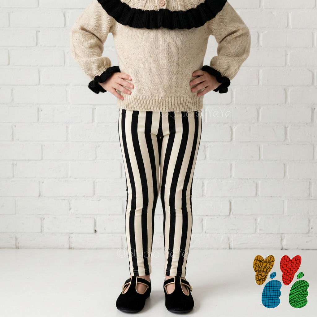 Circus Circus KIDS Leggings - BLACK STRIPE