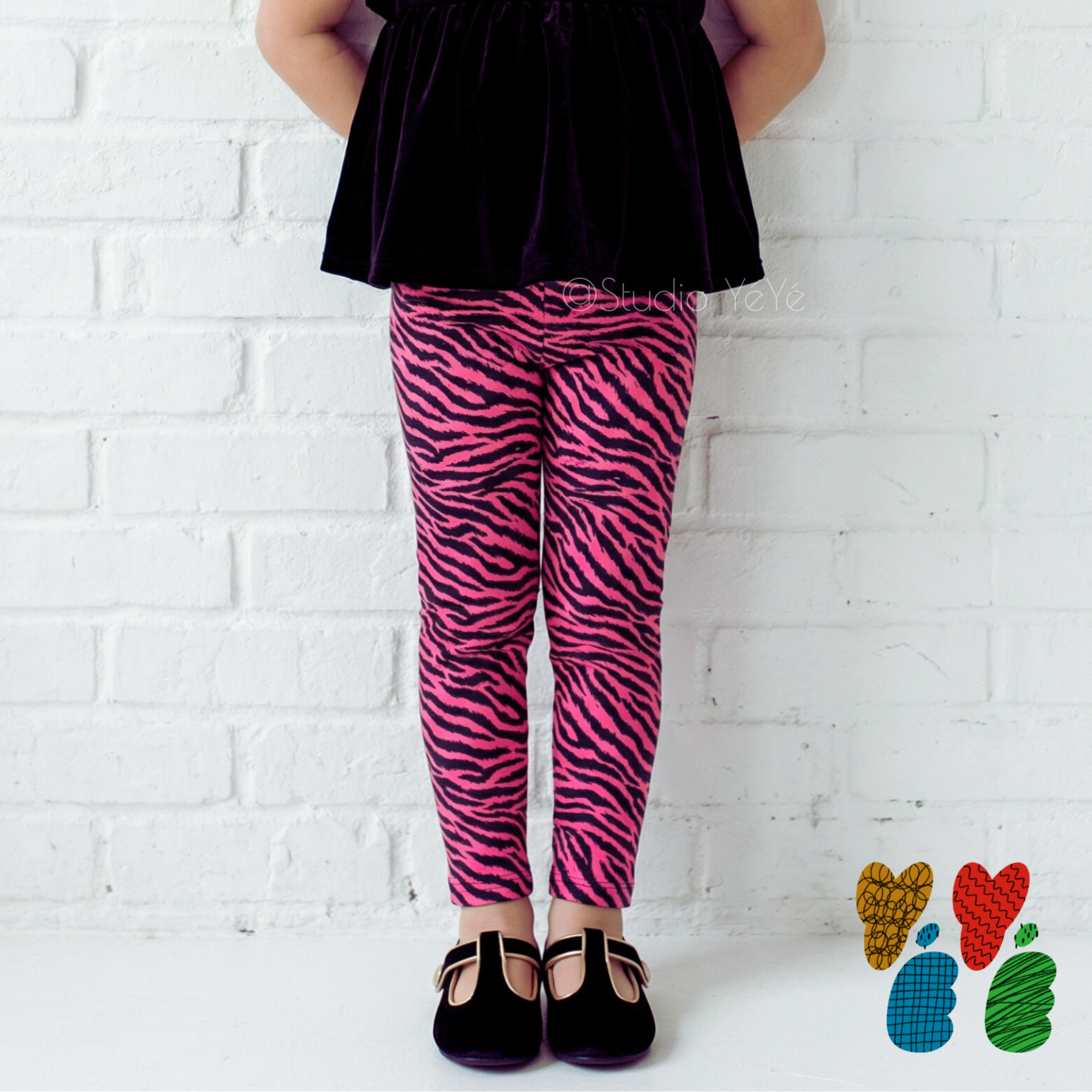 Leggings pour enfants amoureux des léopards -