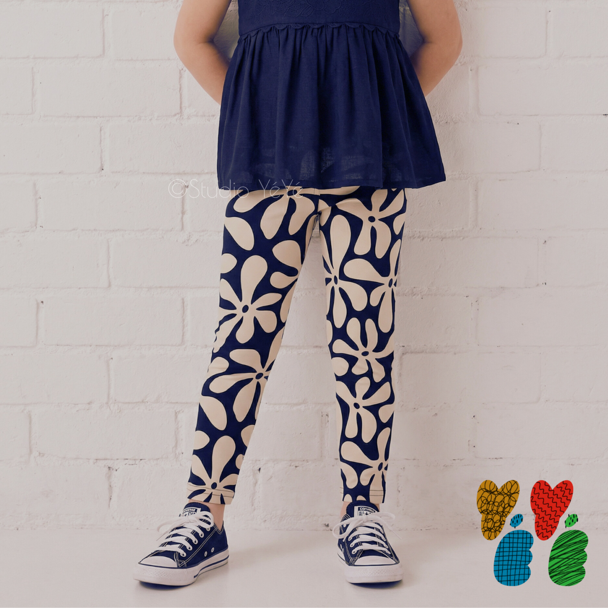 VINTAGE MAUI KIDS Leggings - WHITE