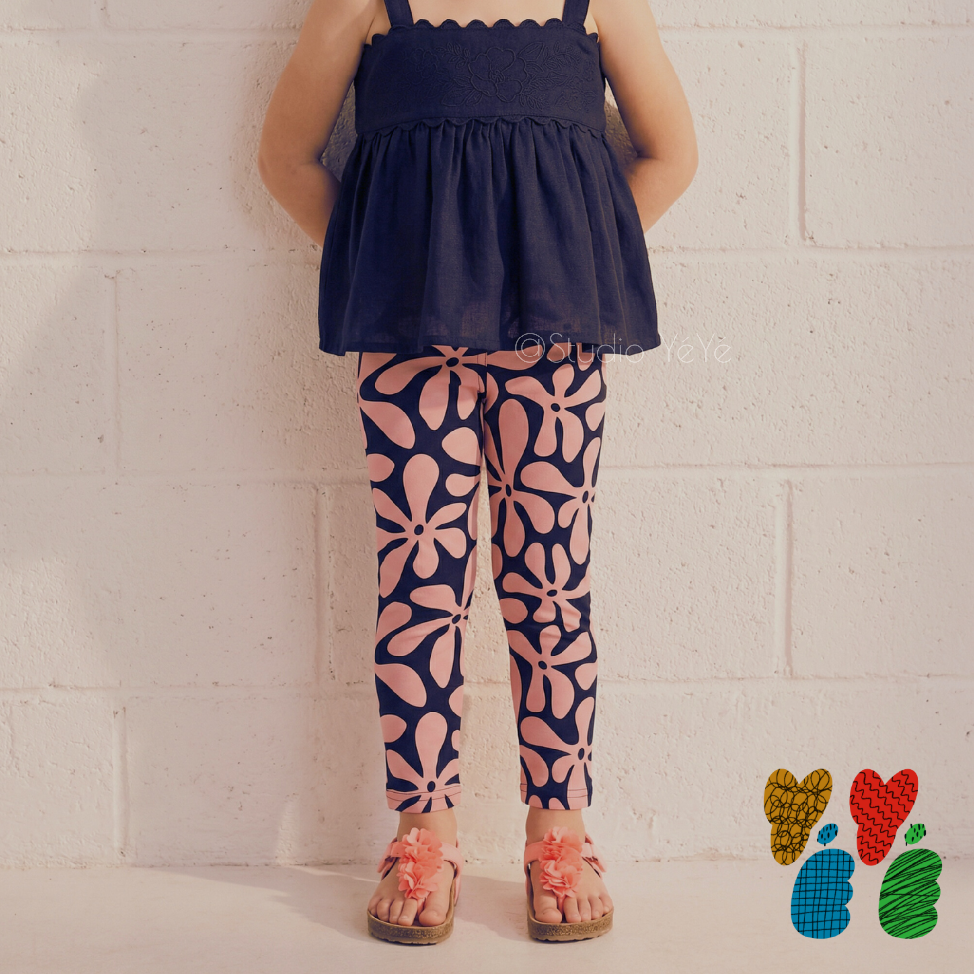 Leggings pour enfants amoureux des léopards -