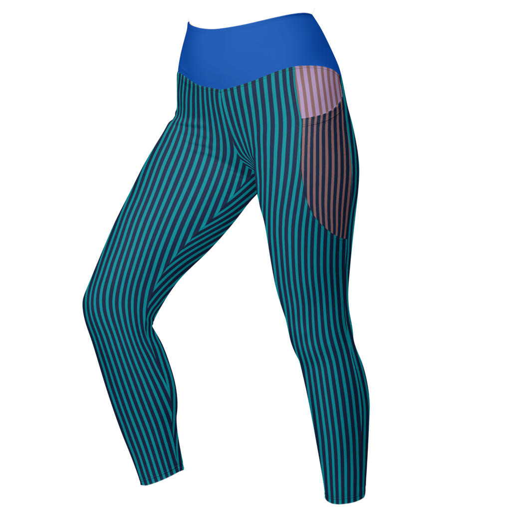 STRIPE X STRIPE Pocket Leggings