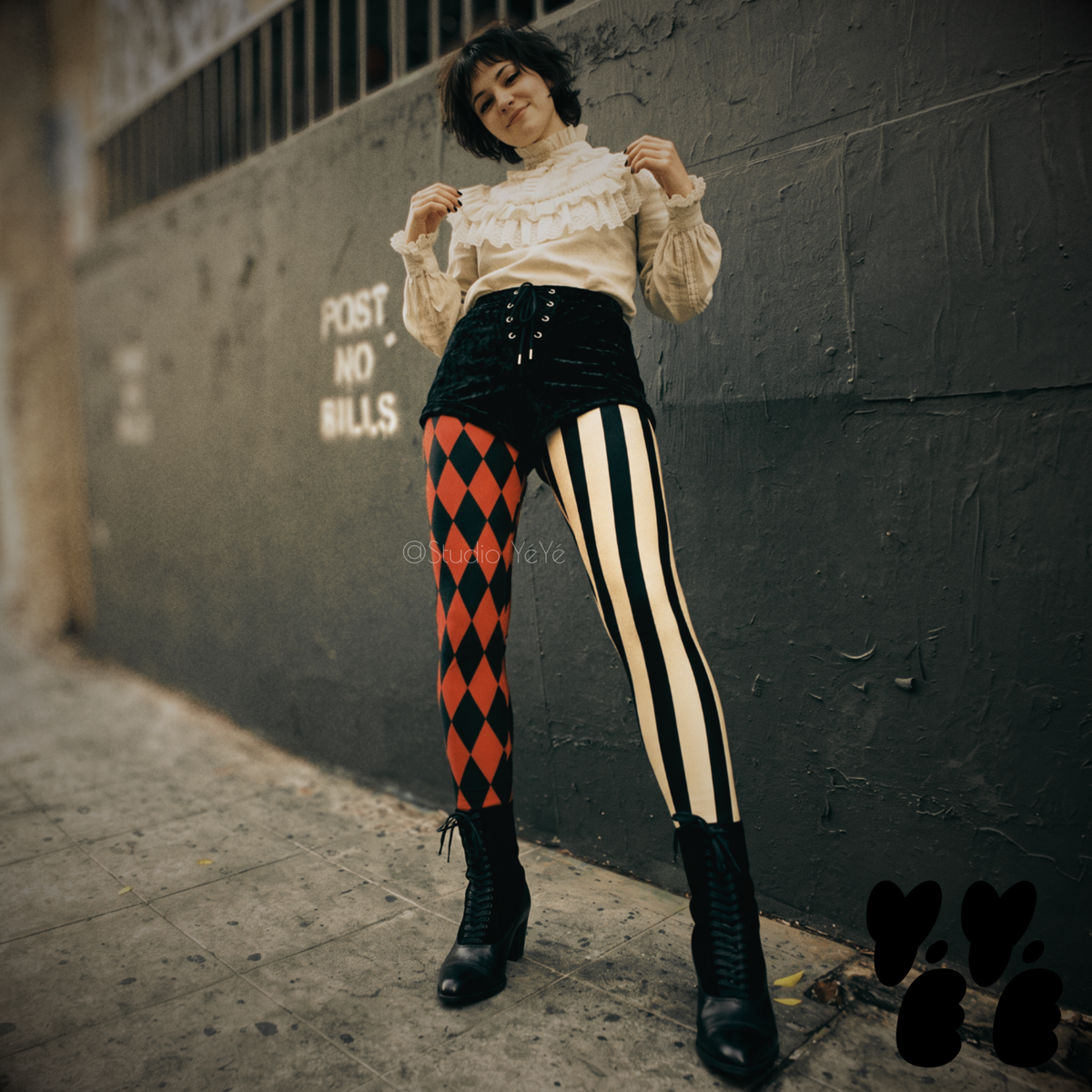 HARLEQUIN JESTER Leggings - VINTAGE RED