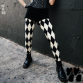 HARLEQUIN DIAMOND Leggings - BLACK + WHITE