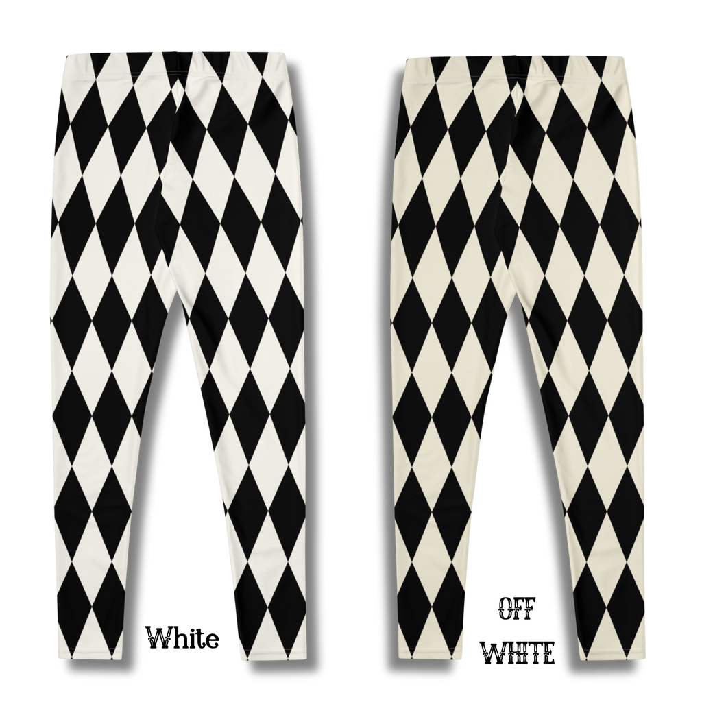 HARLEQUIN DIAMOND Leggings - BLACK + WHITE