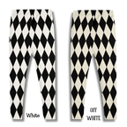 HARLEQUIN DIAMOND Leggings - BLACK + WHITE