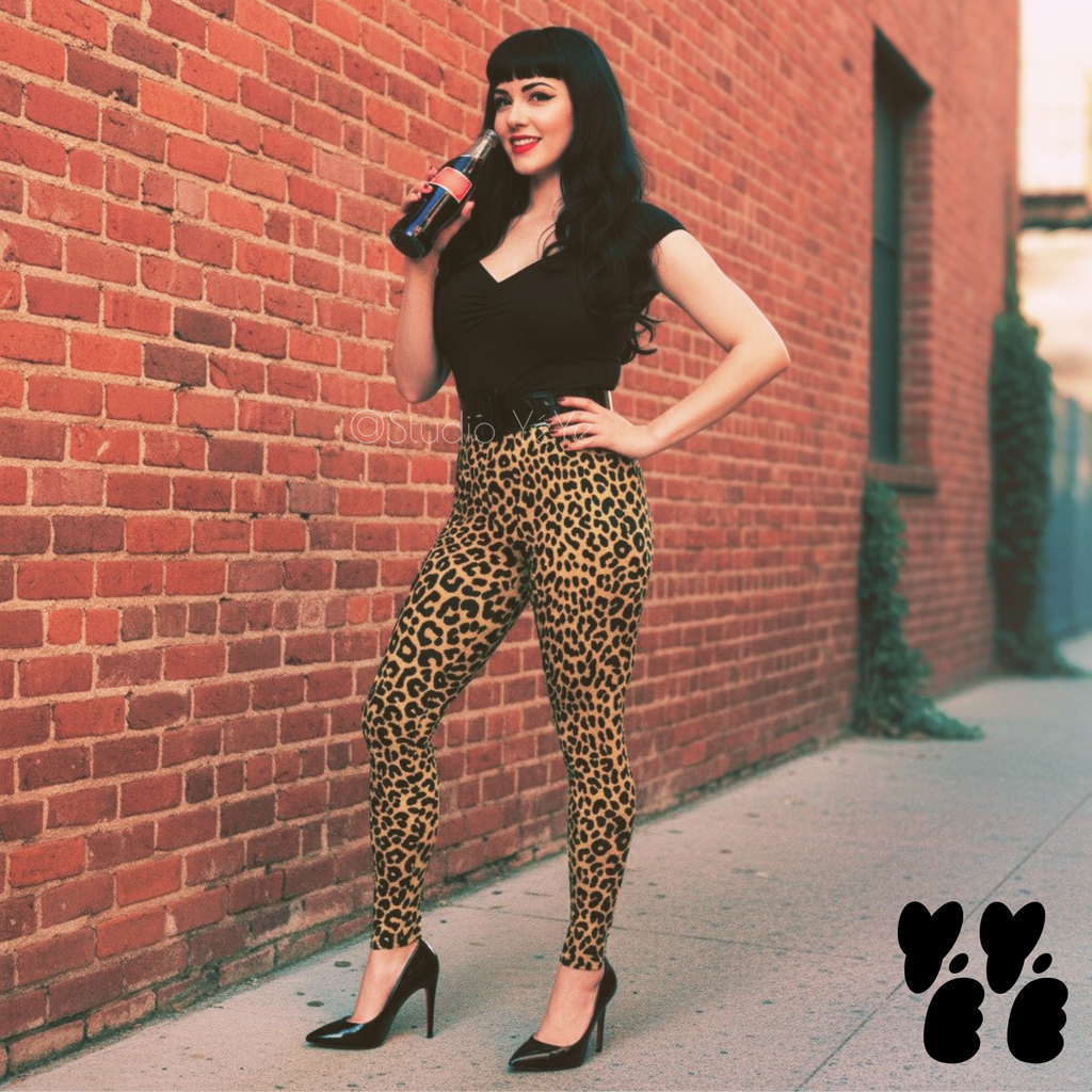 LEOPARD LOVER Leggings - RUSTED GOLD