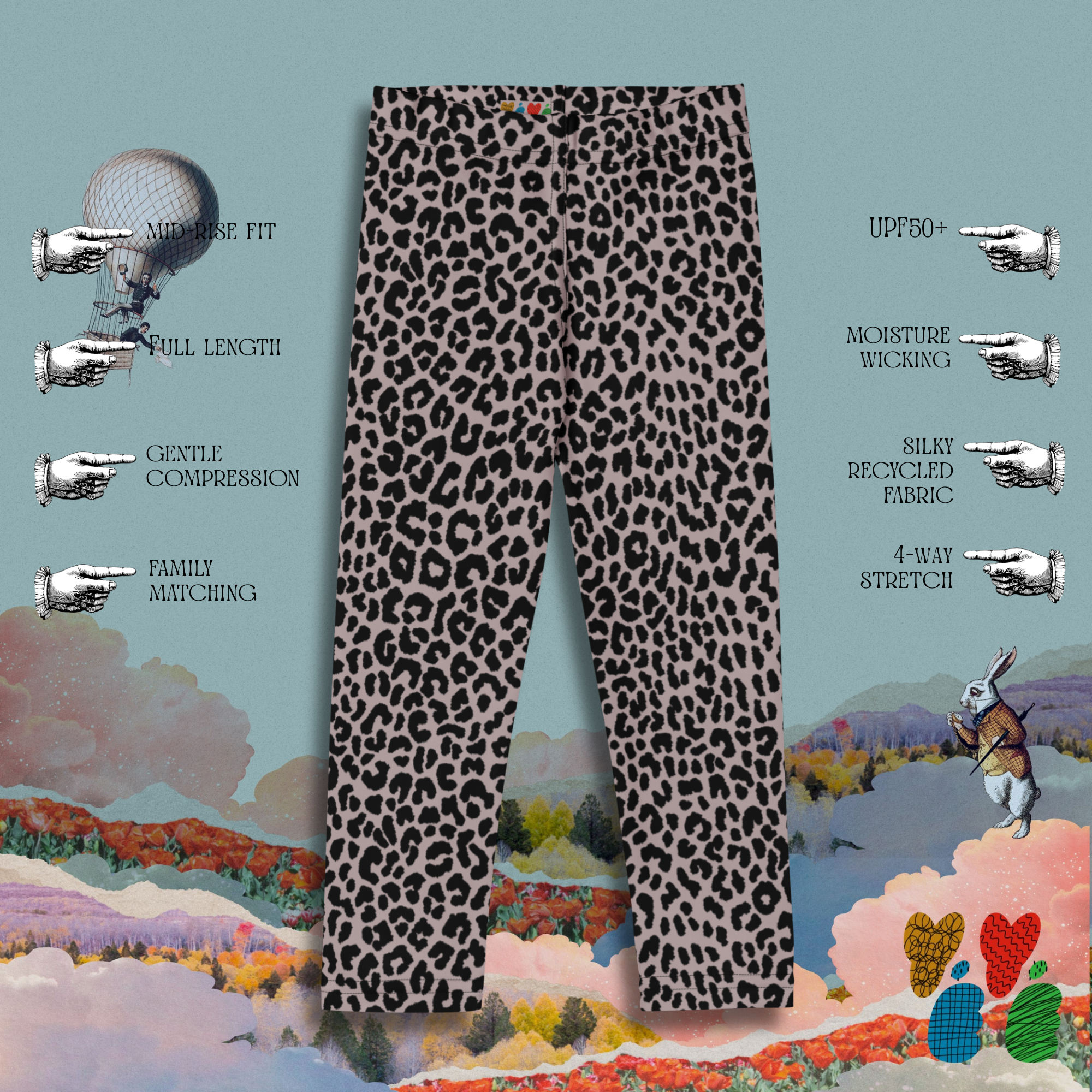 Leopard Lover KIDS Leggings - MAUVE