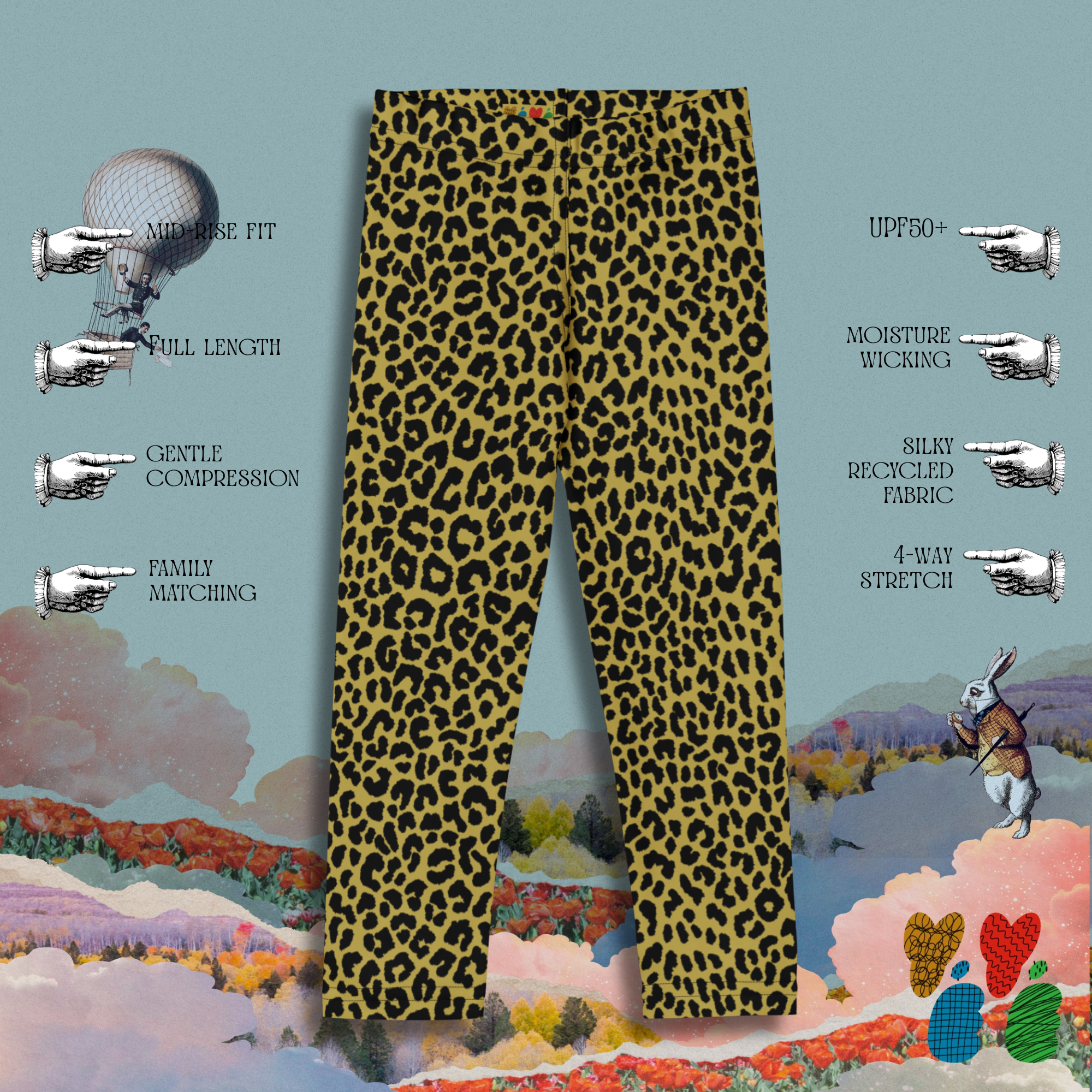 Leopard Lover KIDS Leggings - RUSTED GOLD