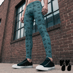 Leggings homme SKULL MOON - Bleu gris 