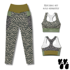 WILD STRIPE Wireless Sport Bra - ZEBRA - TIGER