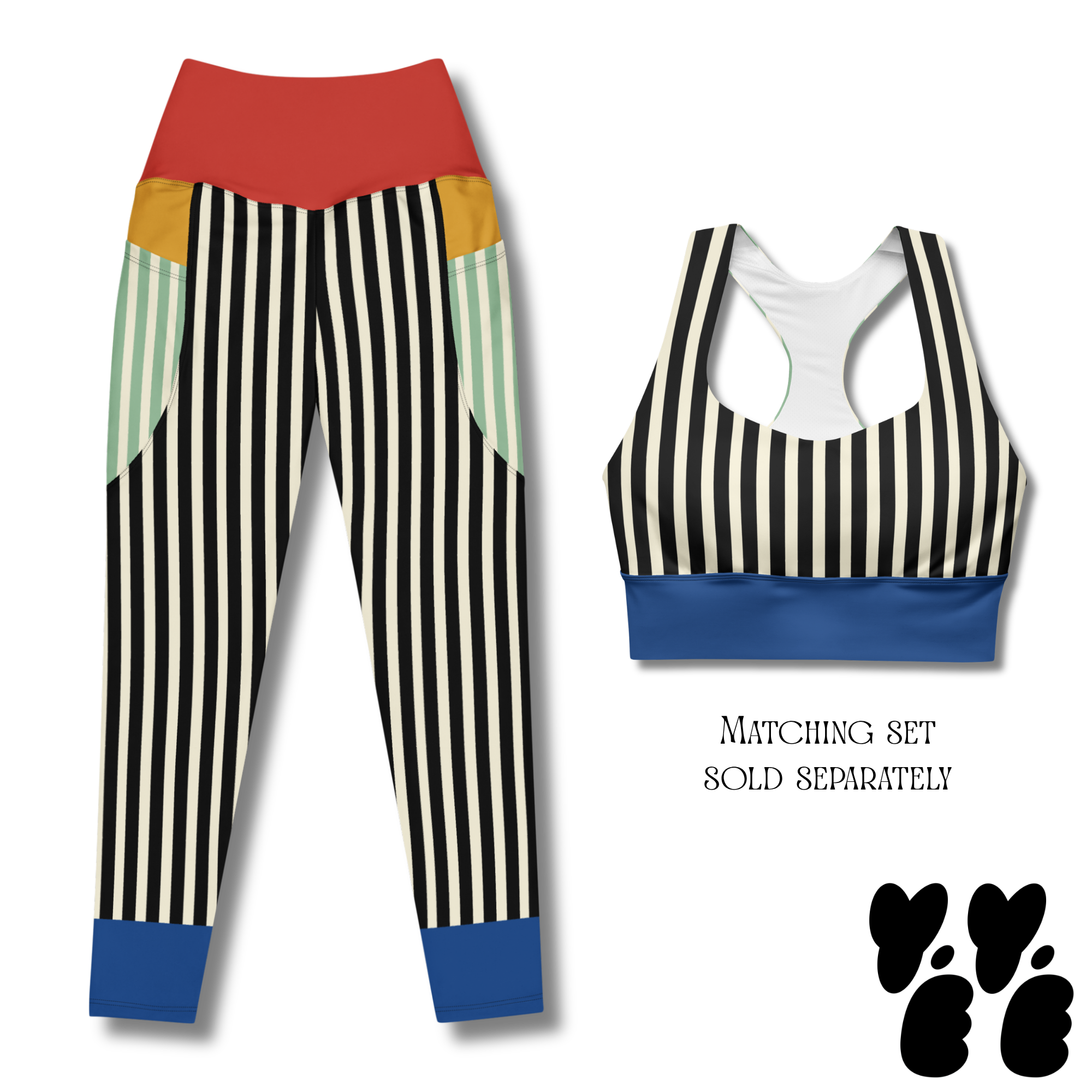 CARNIVAL STRIPE Wireless Sport Bra - CIRCUS COLOR MIX