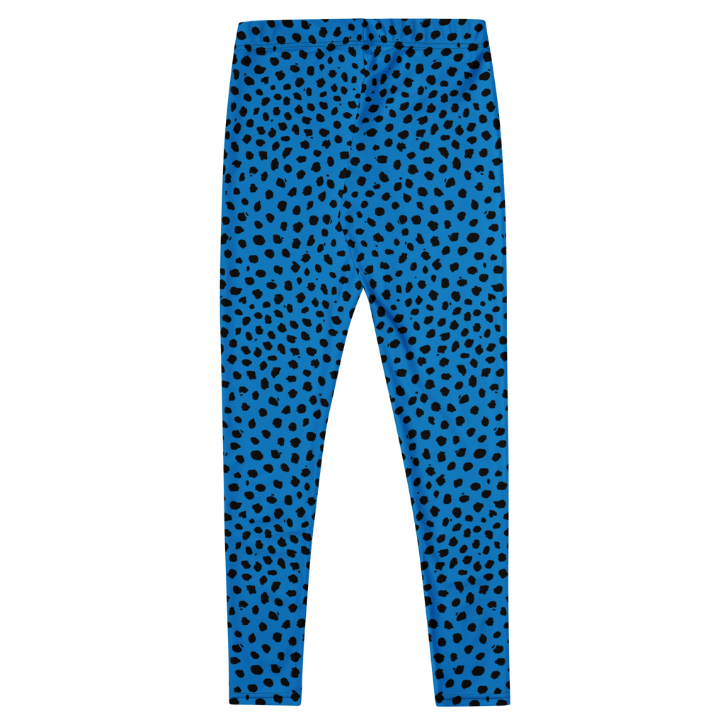 Cheetah-leopard-animal-print-leggings-royal-blue-black-flat-back