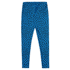 Cheetah-leopard-animal-print-leggings-royal-blue-black-flat-back