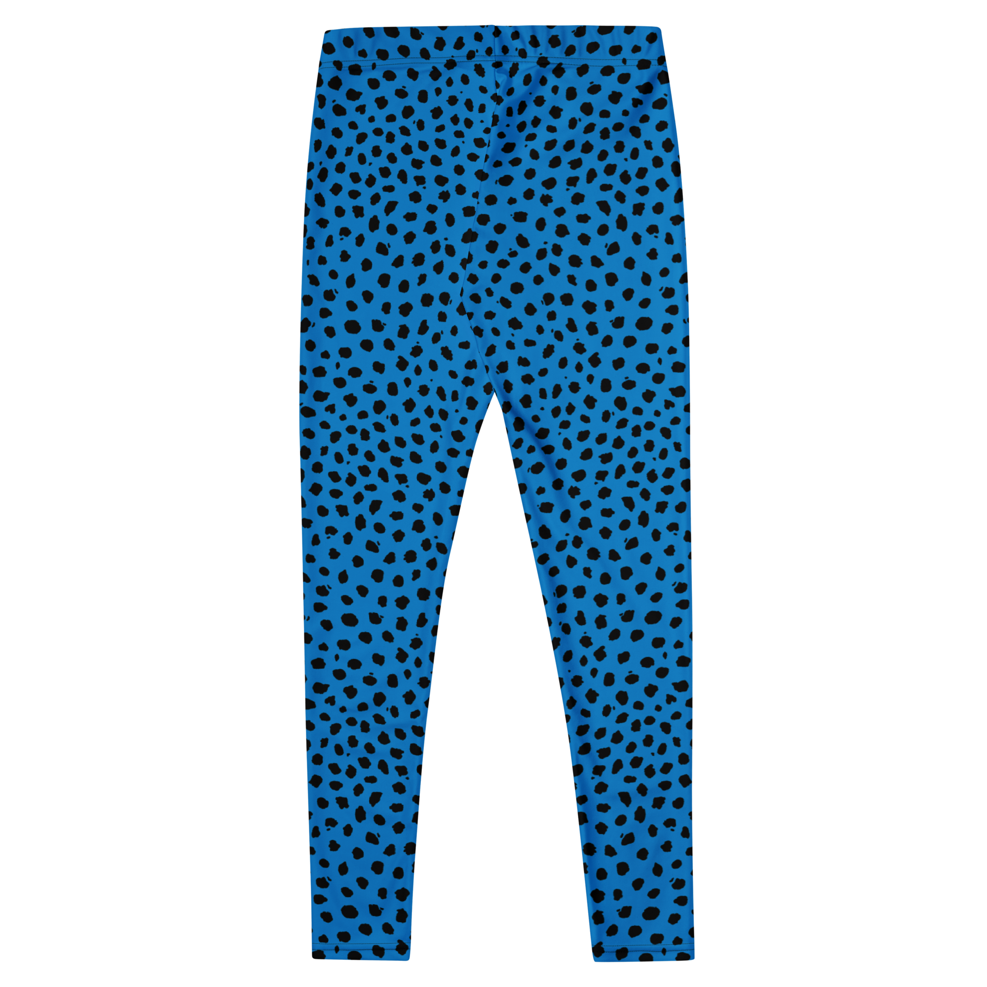 Cheetah-leopard-animal-print-leggings-royal-blue-black-flat-back
