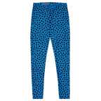 Cheetah-leopard-animal-print-leggings-royal-blue-black-flat-front