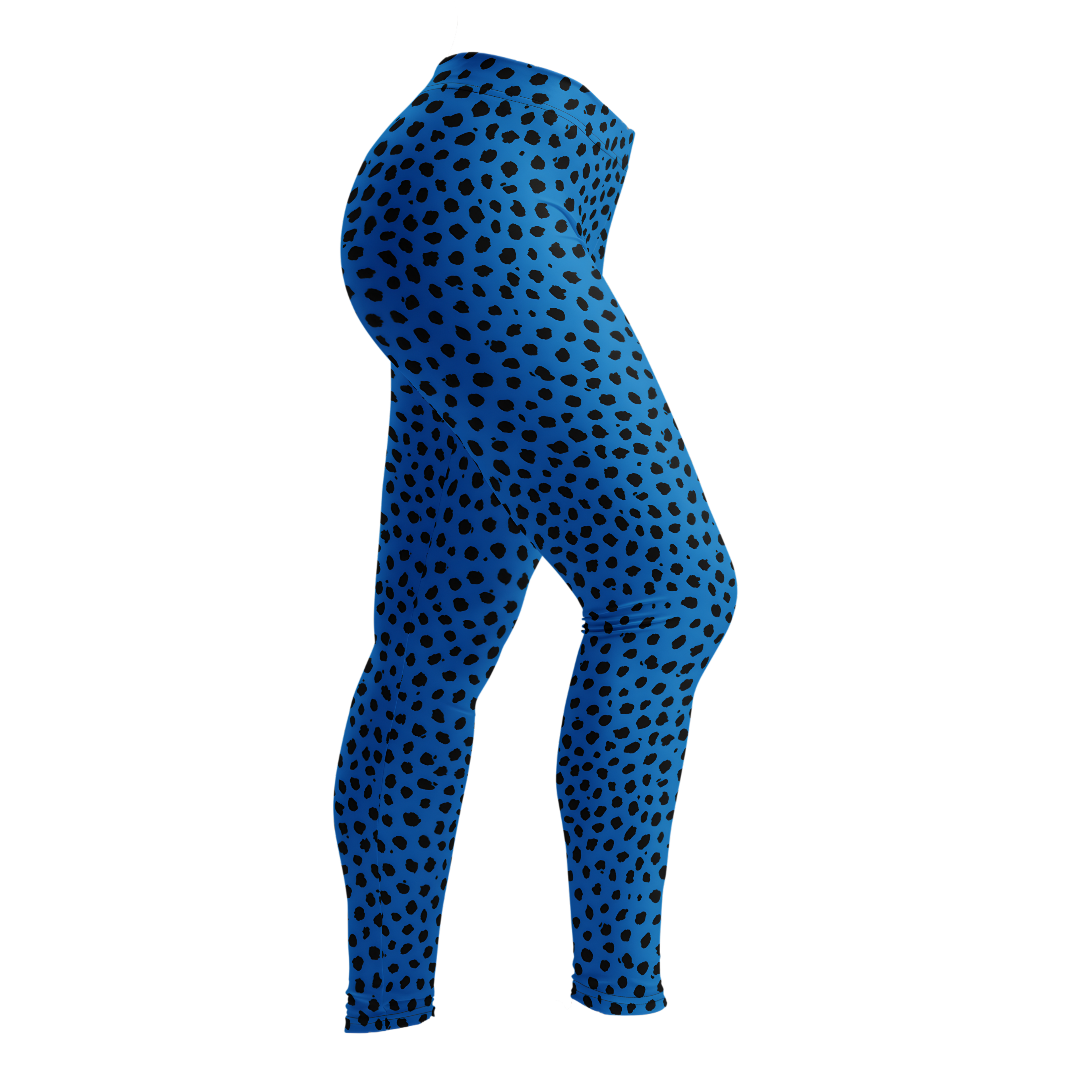 Cheetah-leopard-animal-print-leggings-royal-blue-black-side