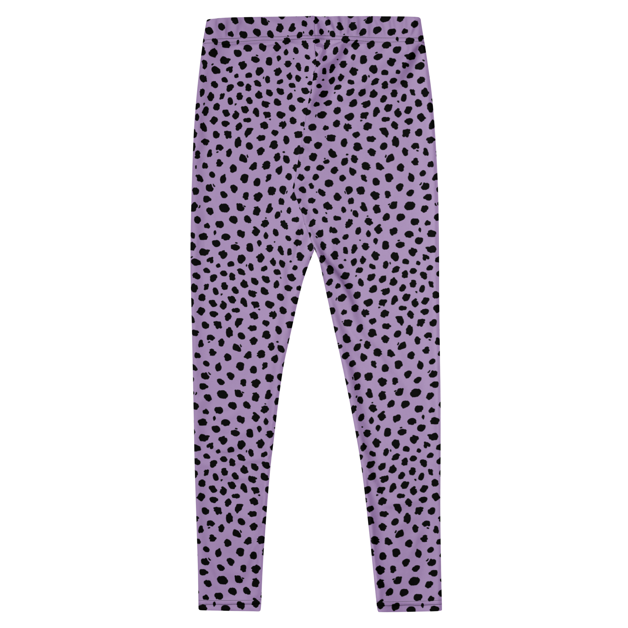 Cheetah-animal-print-leggings-leopard-Lavender-and-Black-Flat-Back