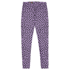 Cheetah-animal-print-leggings-leopard-Lavender-and-Black-Flat-back