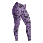 Cheetah-animal-print-leggings-leopard-Lavender-and-Black-Front