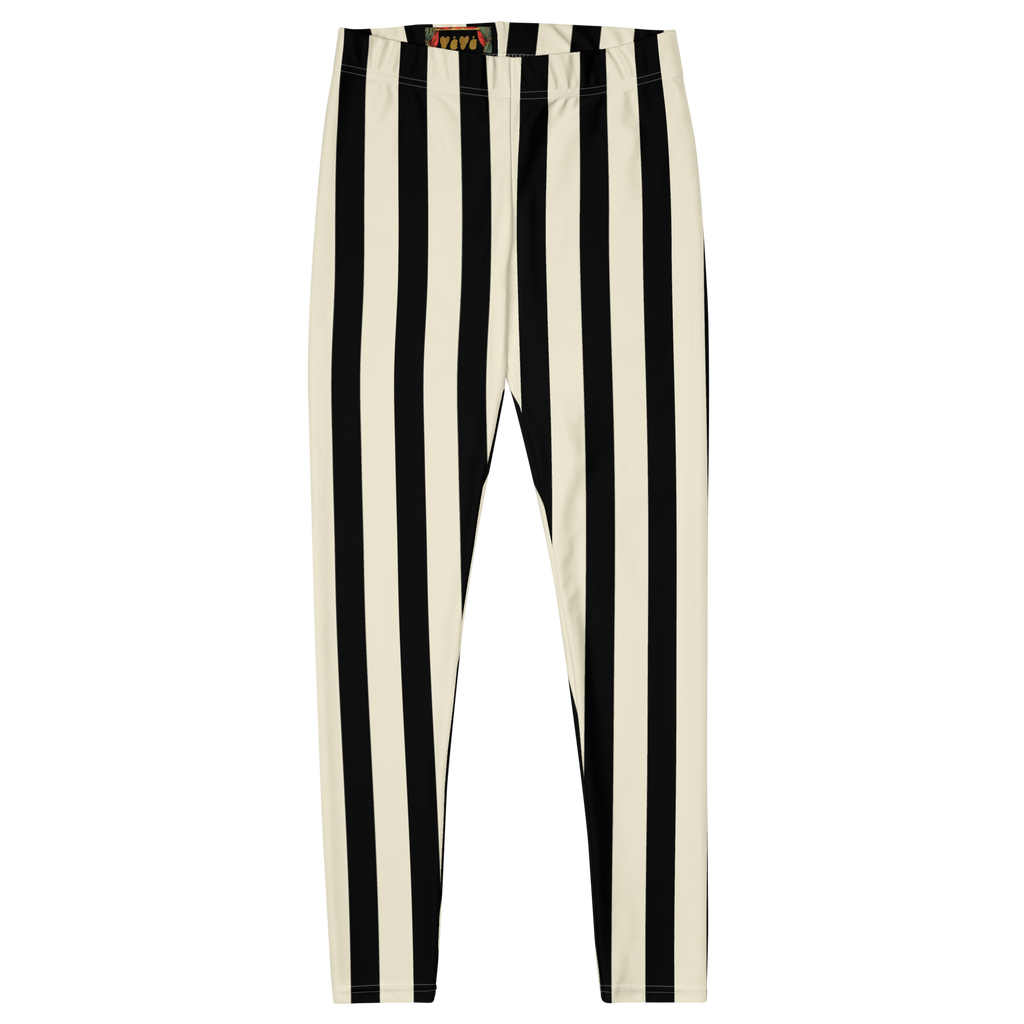 Black and white bold vertical stripe leggings by YéYé