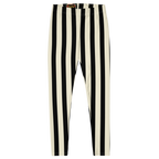 Black and white bold vertical stripe leggings by YéYé