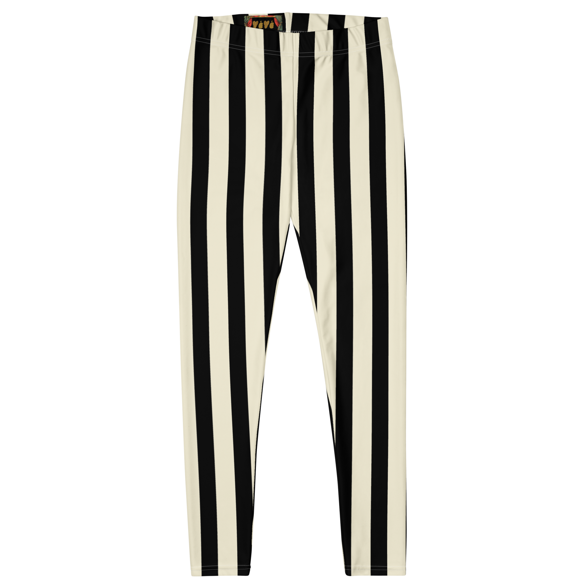 Black and white bold vertical stripe leggings by YéYé