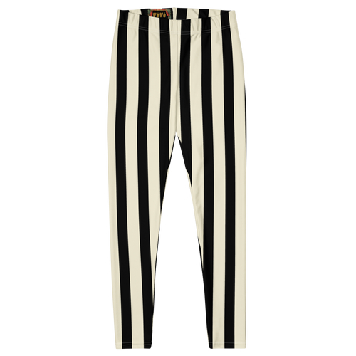 Black and white bold vertical stripe leggings by YéYé