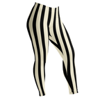 Black and white bold vertical stripe leggings by YéYé