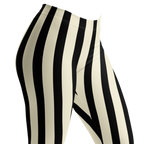 Black and white bold vertical stripe leggings by YéYé