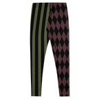 Studio-Yeye-Jester-Clown-Leggings-Burgundy-Olive-Green