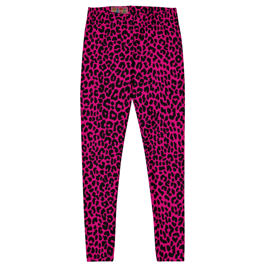 Studio-yeye-Leopard-Animal-Print-Hot-Pink-Fuchsia-Punk-Style-Leggings-Flat-Front
