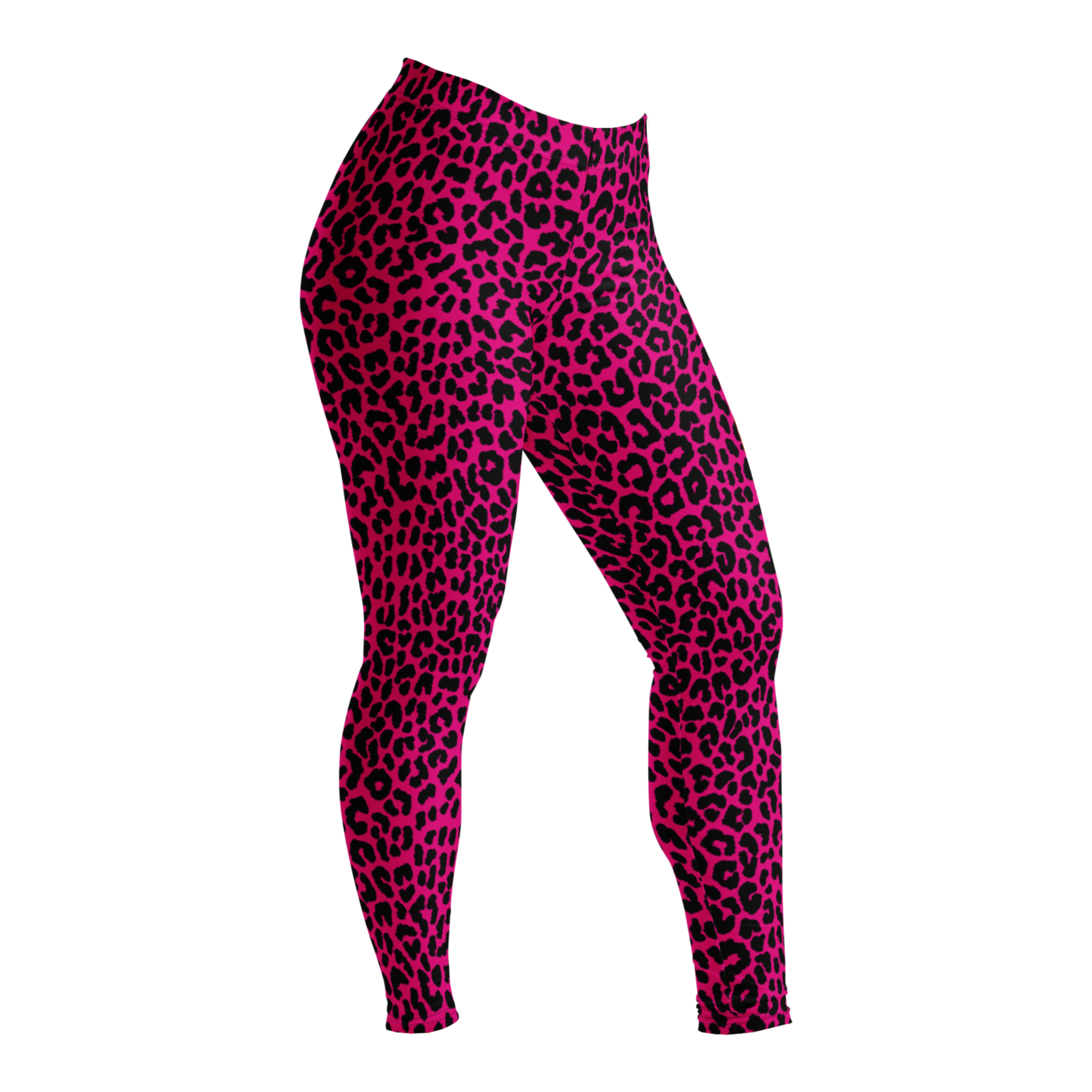 Studio-yeye-Leopard-Animal-Print-Hot-Pink-Fuchsia-Punk-Style-Leggings-Front