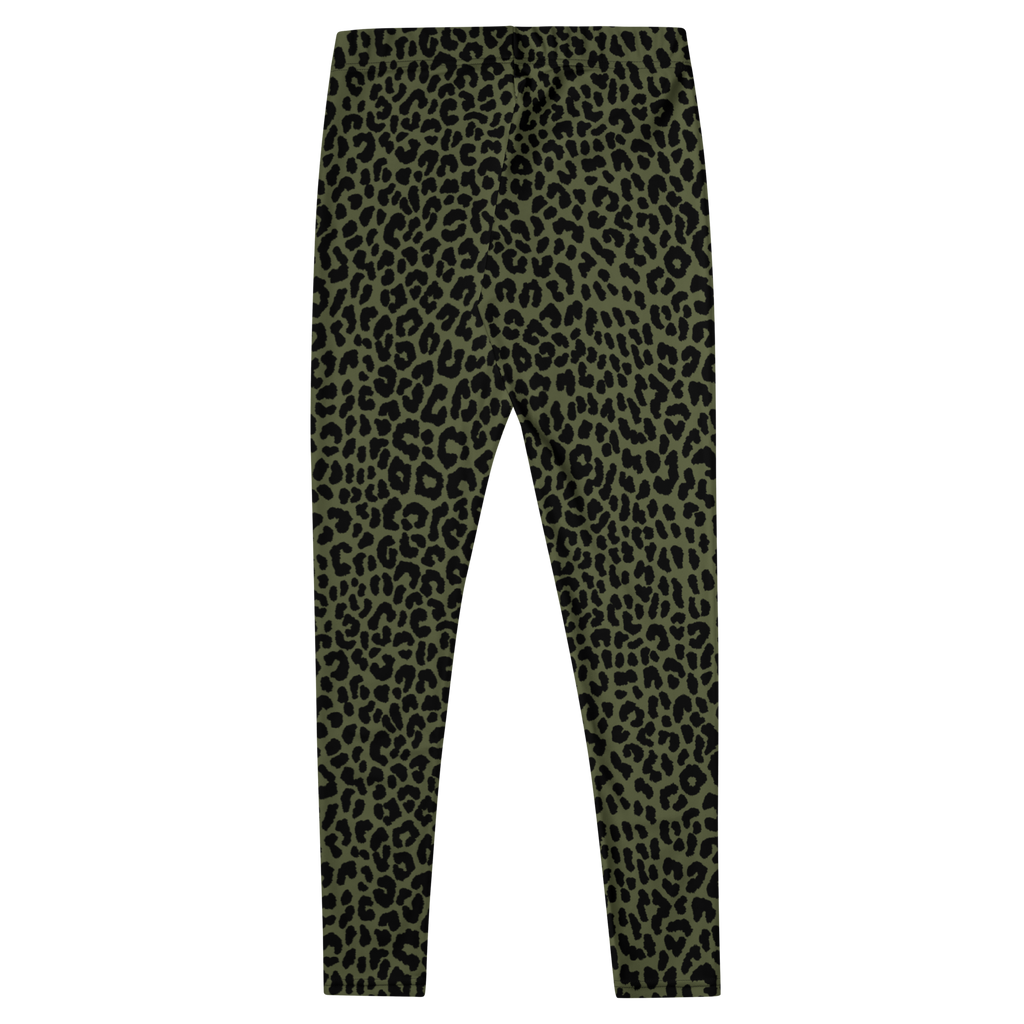 Studio-yeye-Leopard-Animal-Print-Olive-Green-Punk-Style-Leggings-Flat-Back