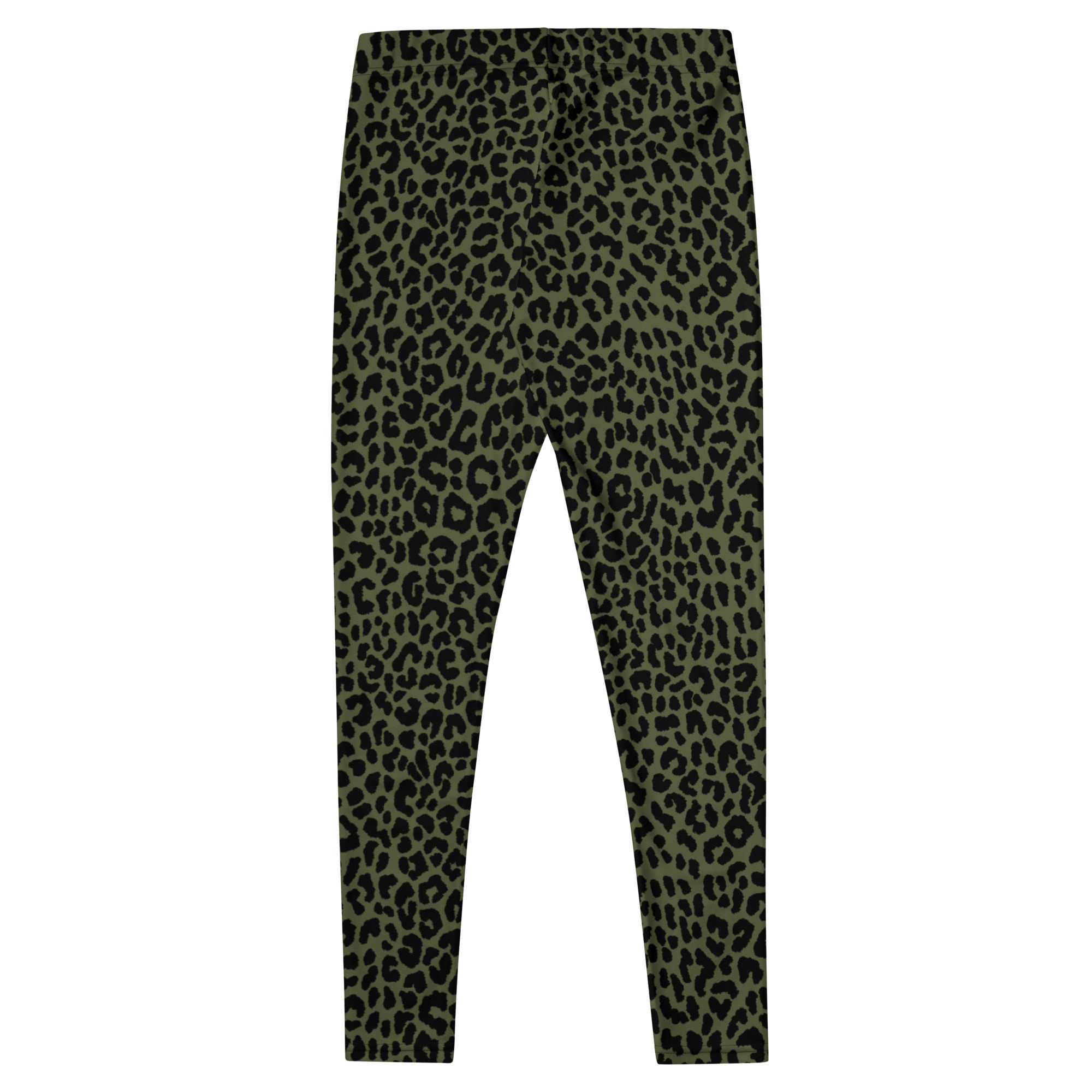 Studio-yeye-Leopard-Animal-Print-Olive-Green-Punk-Style-Leggings-Flat-Back