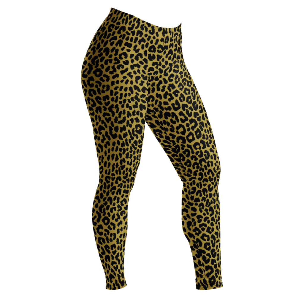 Studio-Yeye-Leopard-Print-Leggings-Mustard-Yellow-Vintage-Front