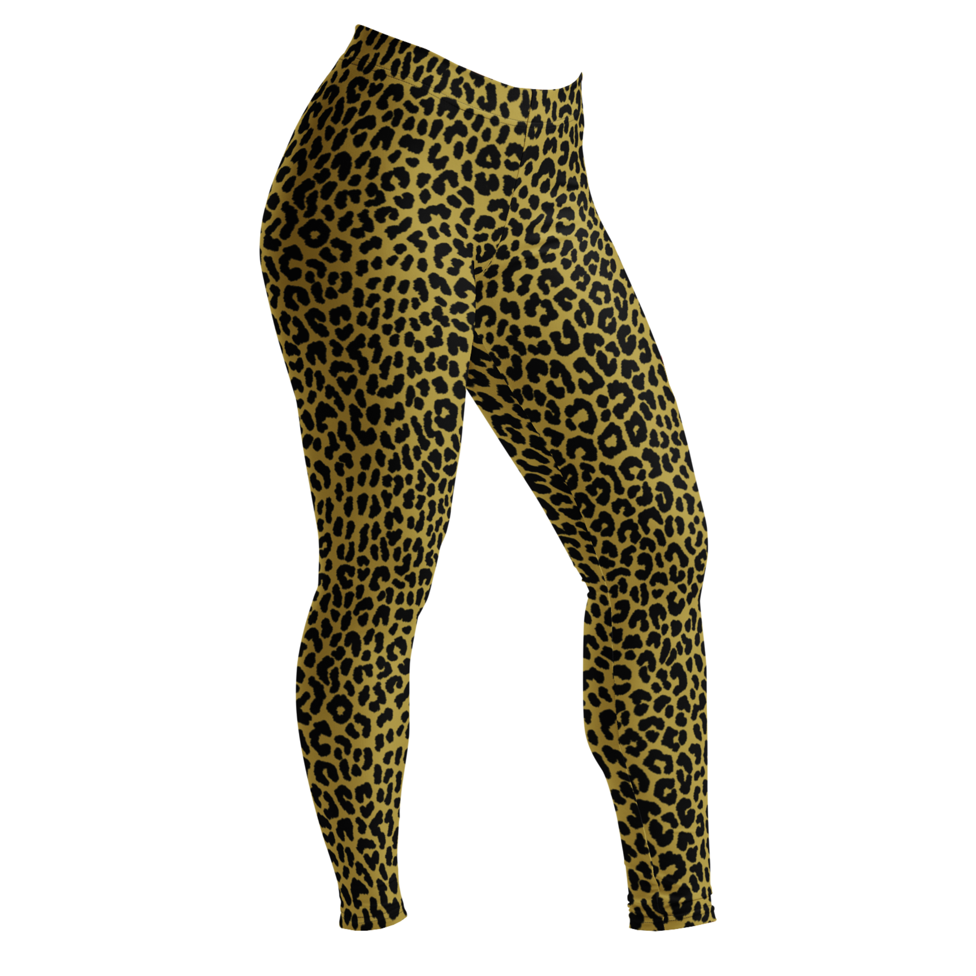 Studio-Yeye-Leopard-Print-Leggings-Mustard-Yellow-Vintage-Front