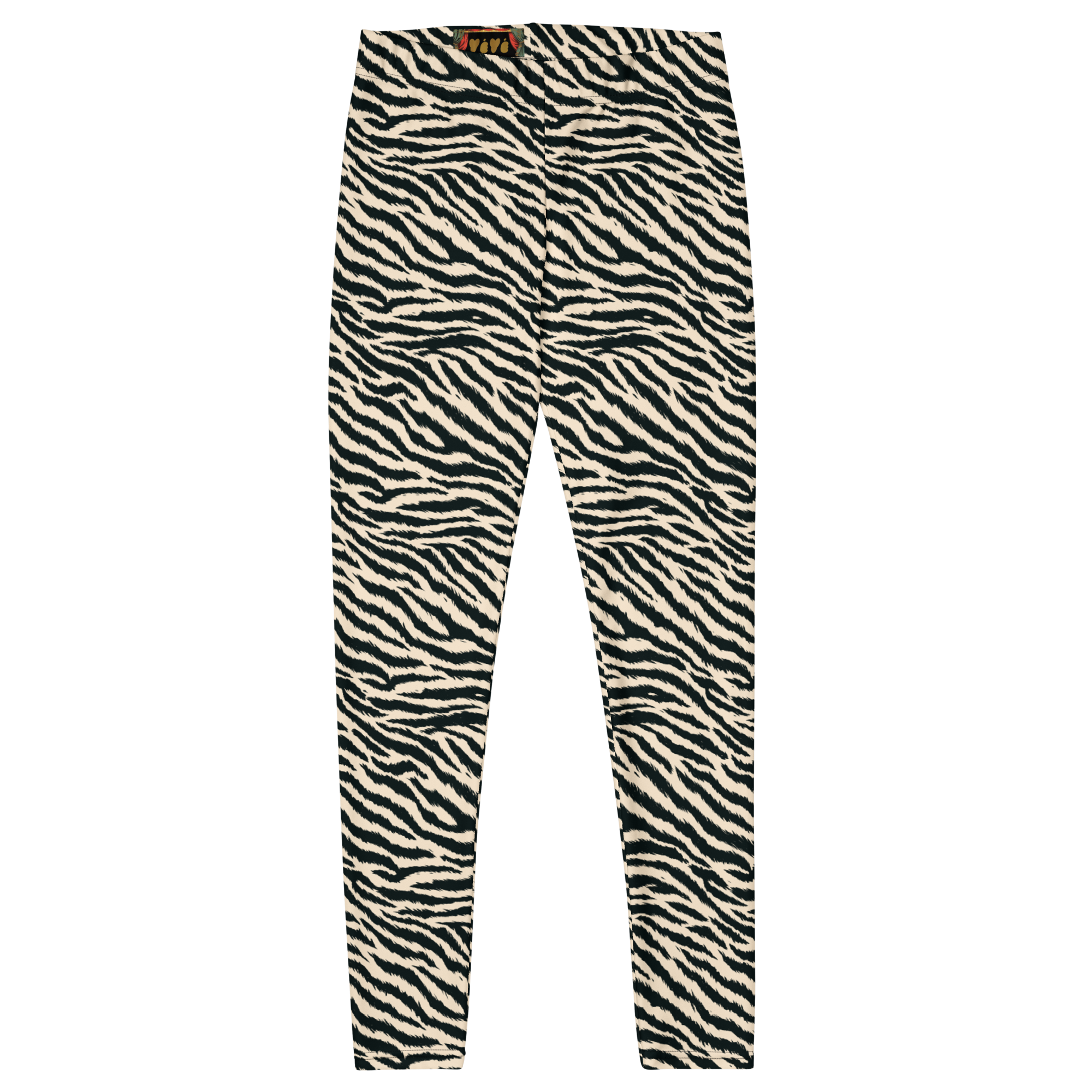 Studio-yeye-Tiger-Animal-Print-White-Black-Punk-Style-Leggings-flat-front