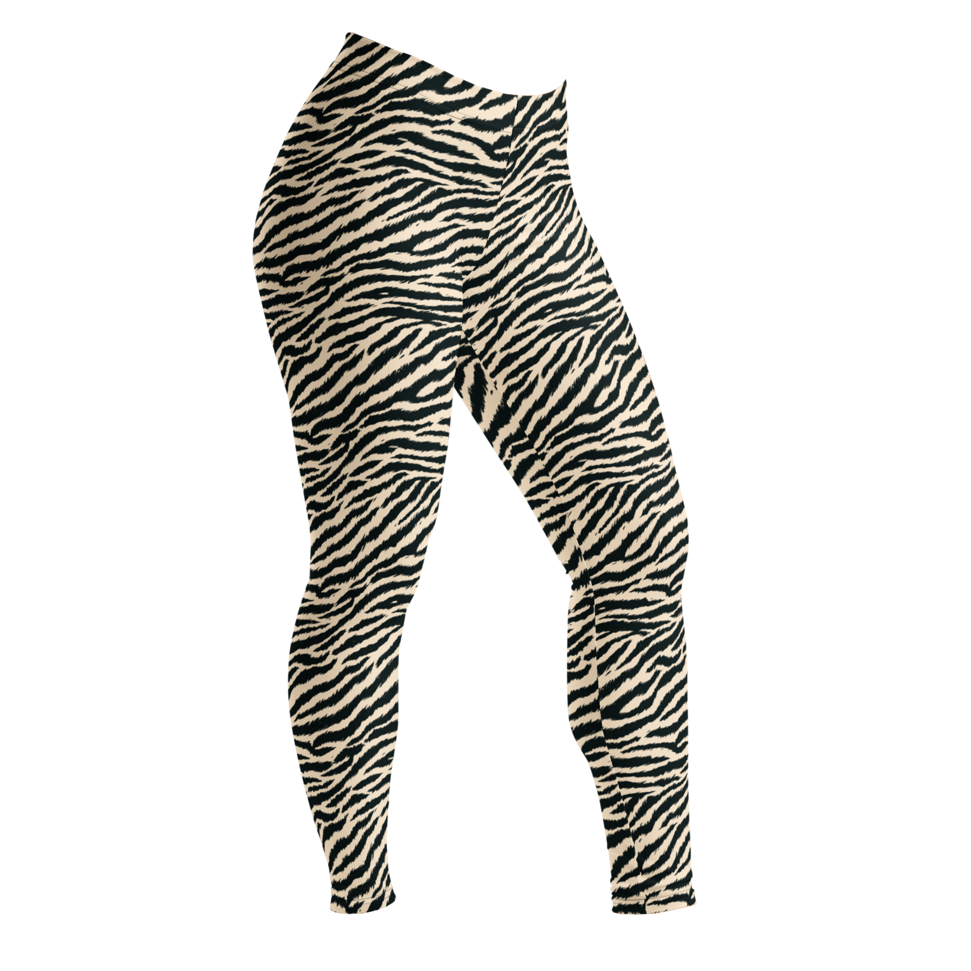 Studio-yeye-Tiger-Animal-Print-White-Black-Punk-Style-Leggings-front