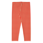 GINGAM LOVER Capri Leggings - Red and Cream white