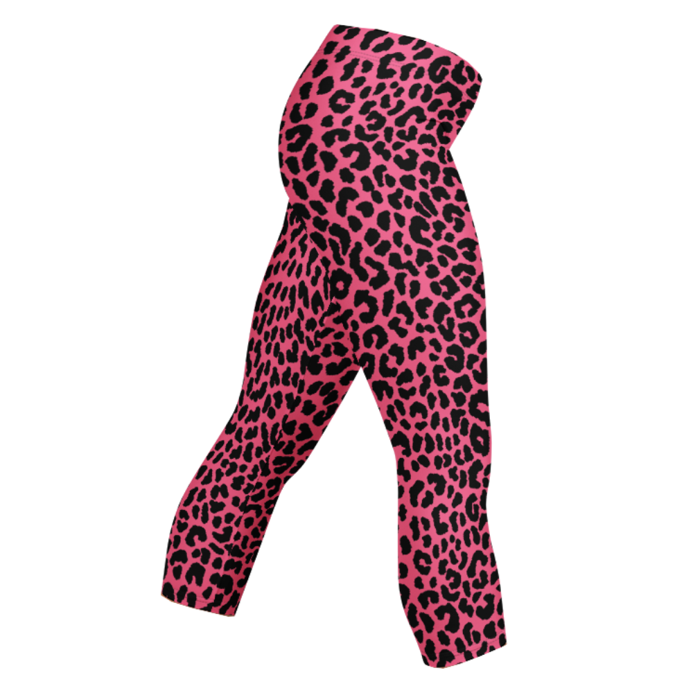 LEOPARD LOVER Capri Leggings - Flamingo pink