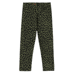 Leopard Lover KIDS Leggings - MOSS GREEN