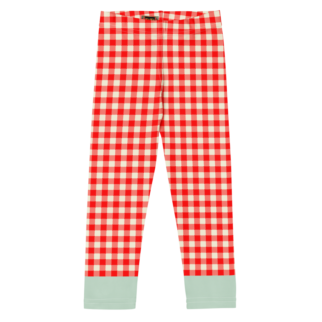 Gingham KIDS Leggings - RED