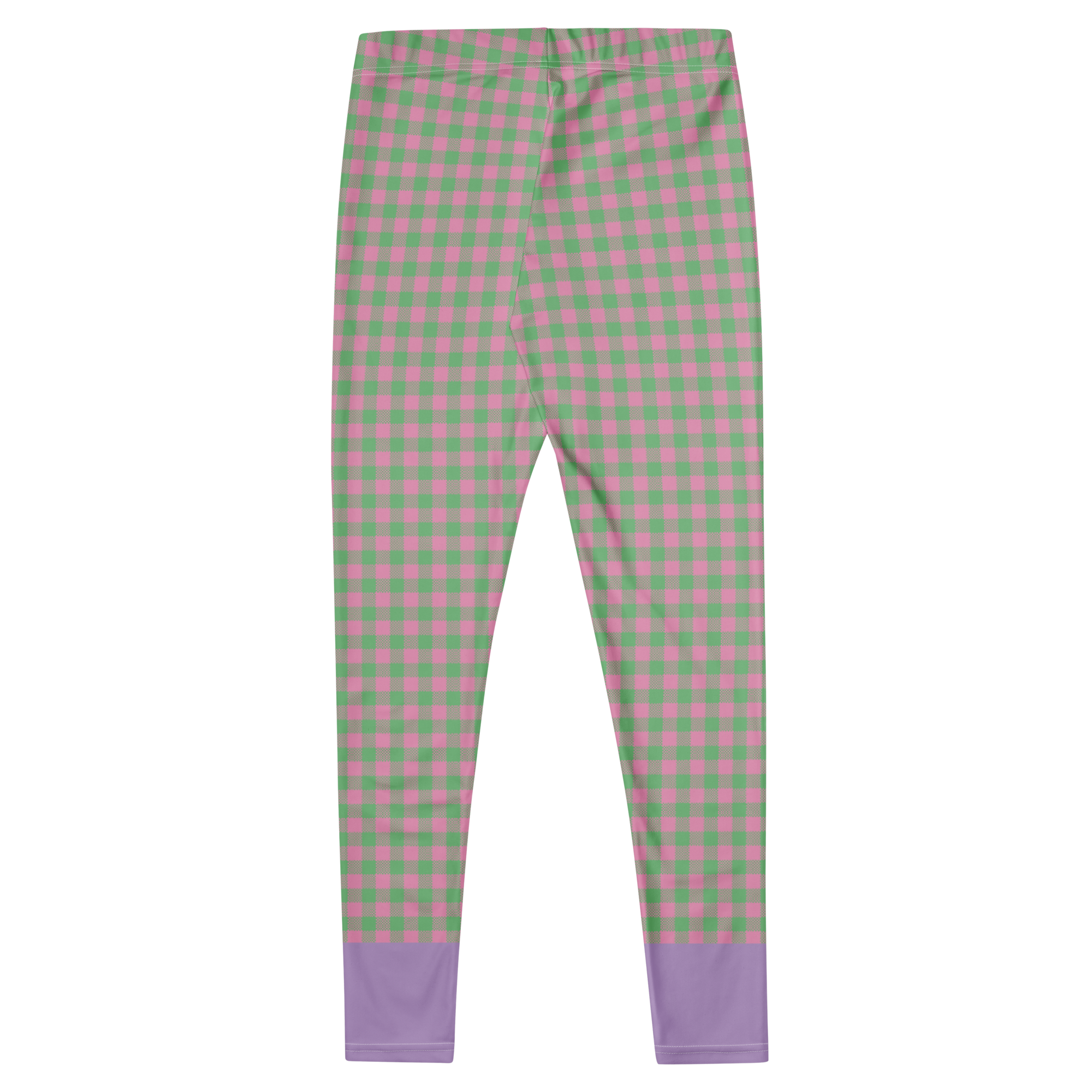 Leggings à carreaux vichy - Vert menthe + Rose pastel