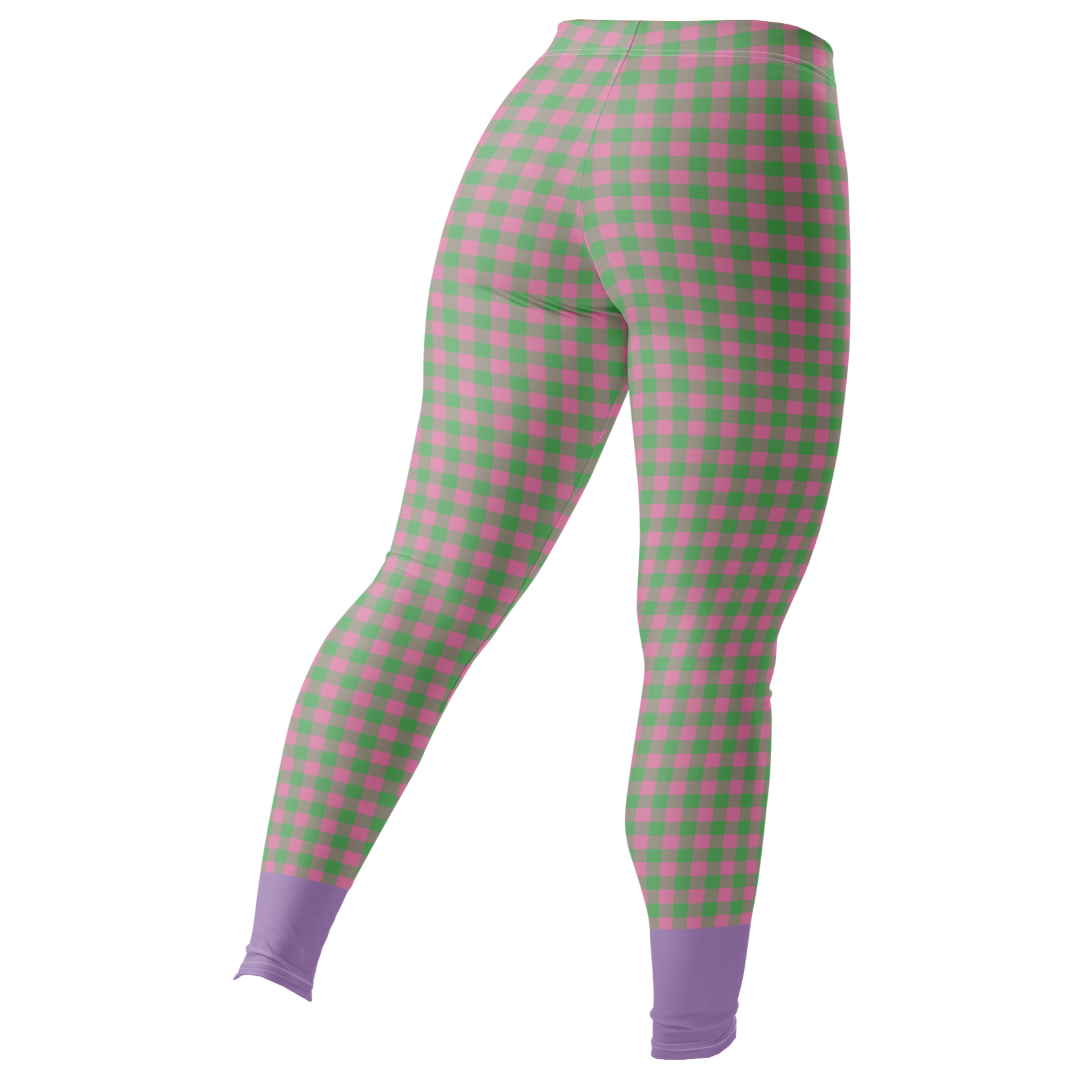 Leggings à carreaux vichy - Vert menthe + Rose pastel