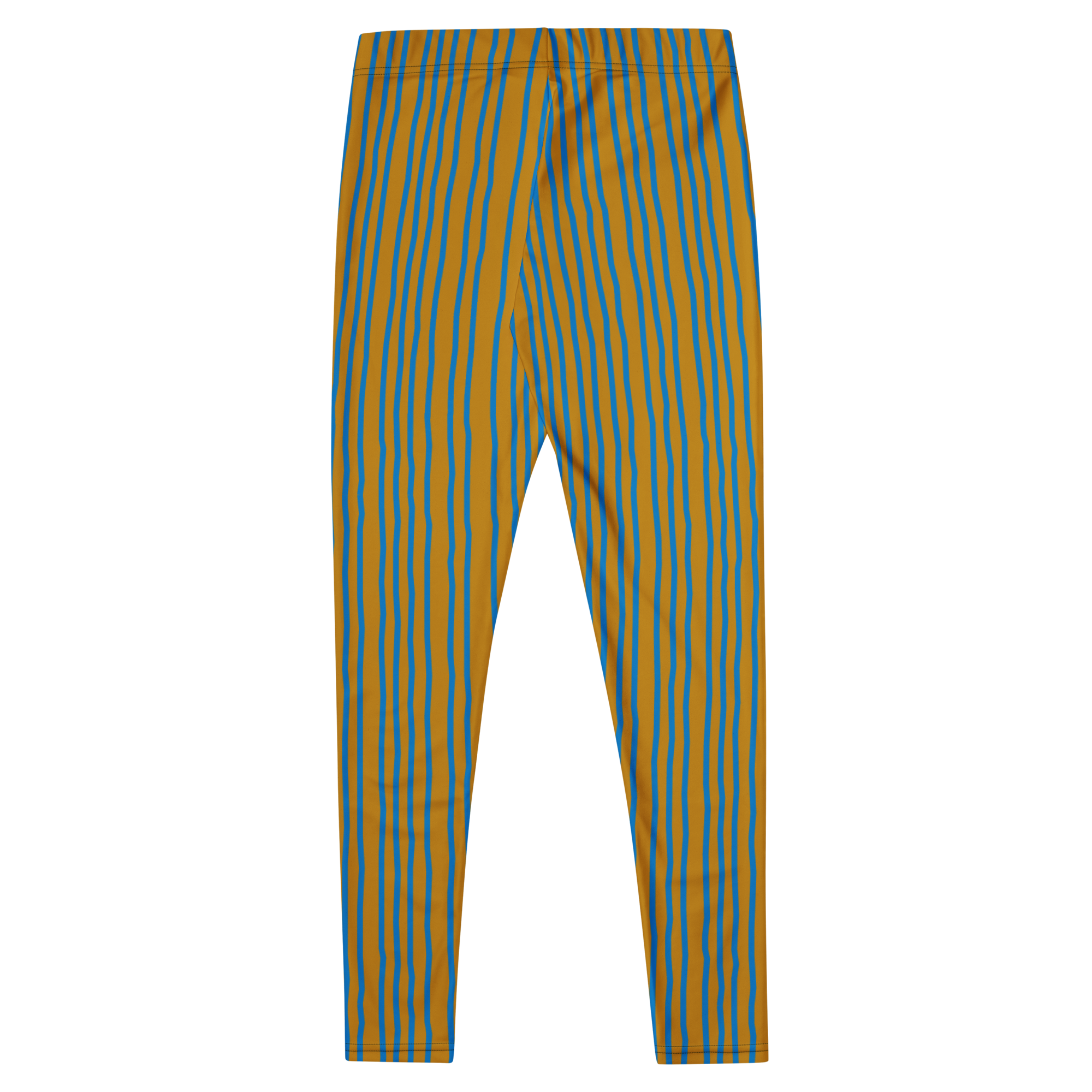 DOODLE STRIPE Leggings - MUSTARD + BLUE