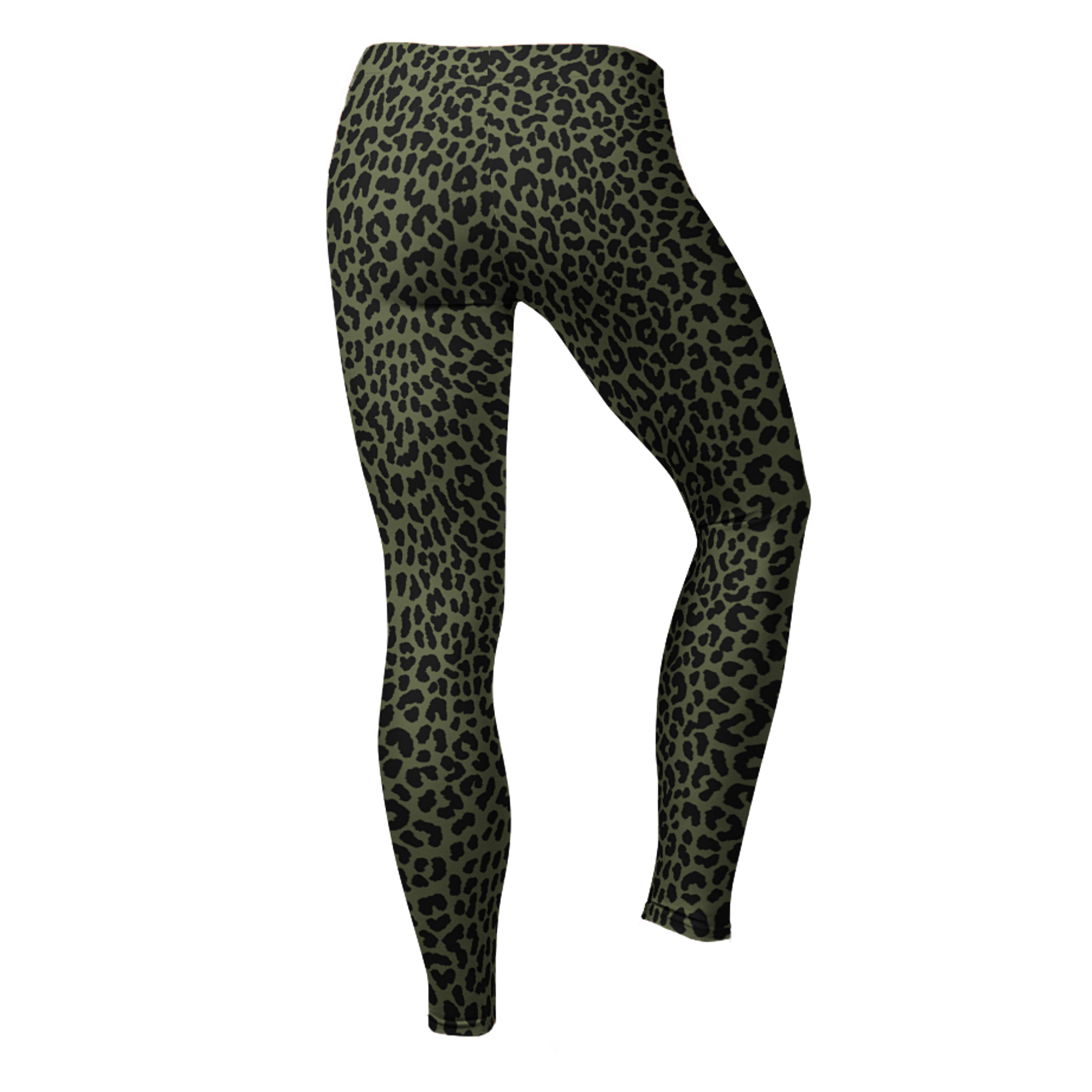LEOPARD LOVER Leggings - OLIVE GREEN