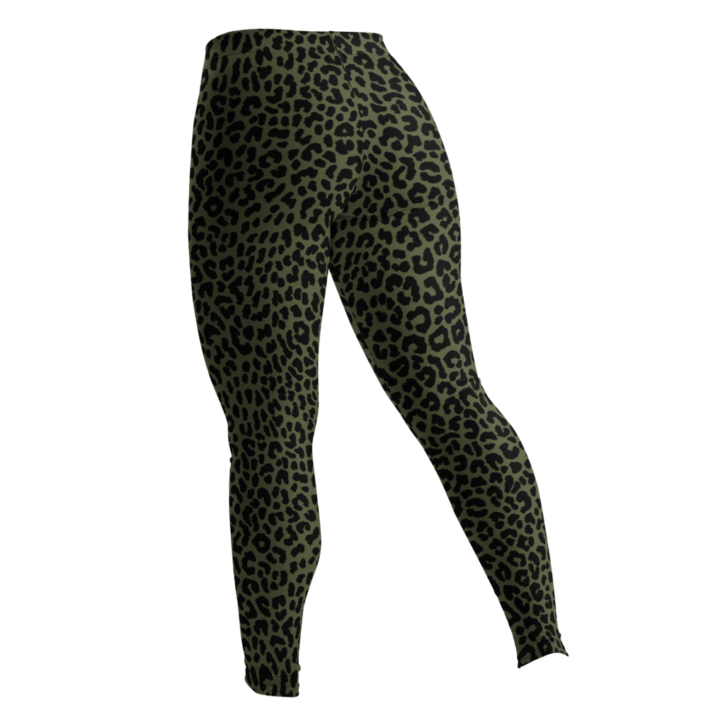 LEOPARD LOVER Leggings - OLIVE GREEN
