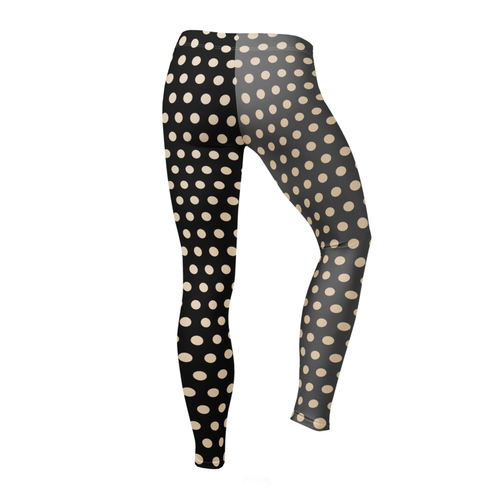 CLOWN POLKA DOT Leggings - SILENT FILM GRAYSCALE